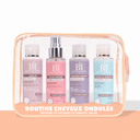 Trousse capillaire Ondulés Beauté Insolente 0004, collection de soins hydratants et définissants pour cheveux ondulés, conçue pour renforcer les vagues naturelles et apporter douceur et légèreté sans alourdir.