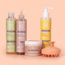 Lot de 5 produits beauté insolente, soins pour des cheveux hydratés, nourris et renforcés, avec un cuir chevelu purifié et stimulé.
