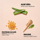 Beauté insolente ingrédients aloe vera, proteines de mais et iuline -shampooing Boucles audacieuses 250ml, convient aux cheveux ondulés, bouclés et frisés. 