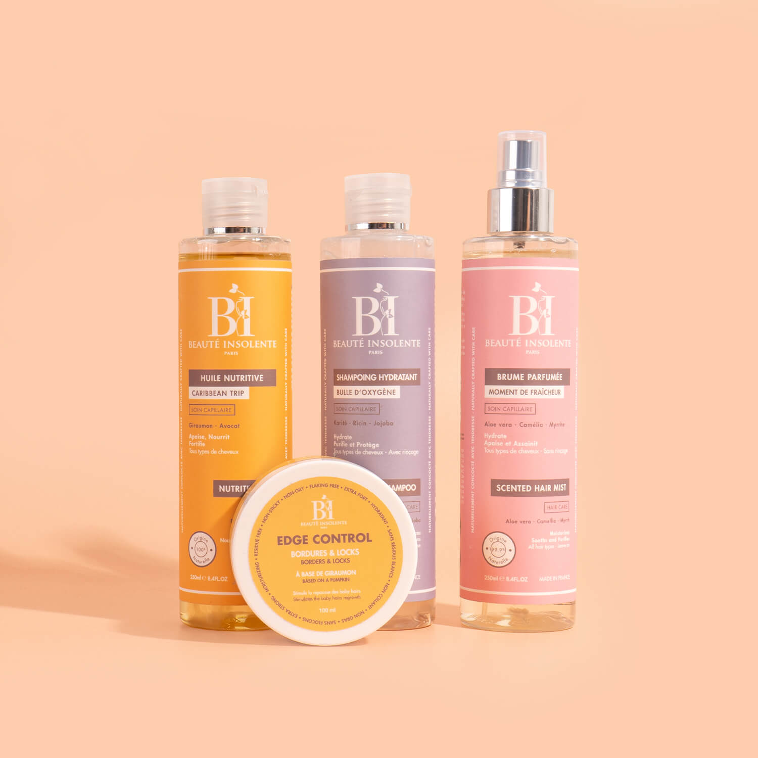 Routine capillaire pour cheveux locks Beauté Insolente, soins nourrissants et hydratants spécialement formulés pour entretenir les locks, maintenir la souplesse et éviter la sécheresse tout en offrant brillance et définition.