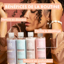 Routine capillaire pour cheveux ondulés Beauté Insolente, ensemble de soins spécialement formulés pour hydrater, nourrir et définir les ondulations, tout en apportant douceur et légèreté sans alourdir."