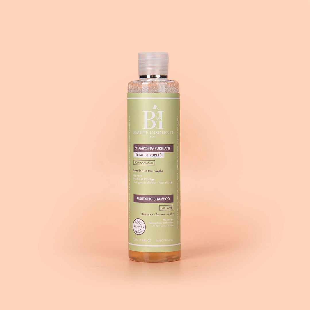 Beauté insolente Shampooing purifiant cheveux frisés crépus locksés, flacon 250ml.