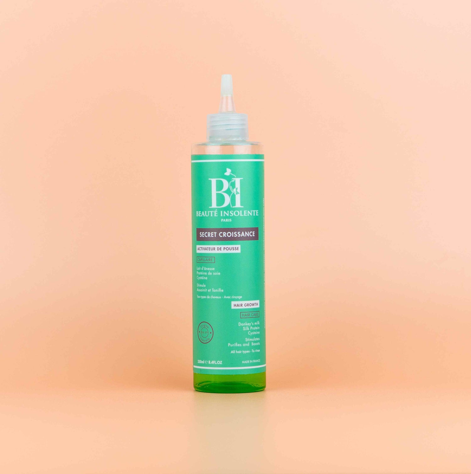 Soin activateur de pousse Beauté Insolente A01, traitement ciblé pour stimuler la croissance des cheveux, renforcer les racines et favoriser des cheveux plus longs et en meilleure santé.