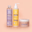 Beauté Insolente, Trio capillaire Hydratant tous types de cheveux réunit un shampoing hydratant, un lait sans rinçage et un masque 3-en-1, avec 99,9 % d’ingrédients d’origine naturelle.