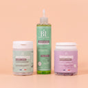 Beauté Insolente- Routine pousse tout type de cheveux : pack économique 3 étapes clefs pour prendre soin du cuir chevelu, renforcer la fibre capillaire et accompagner la pousse. Soin Gummies et complément alimentaire.